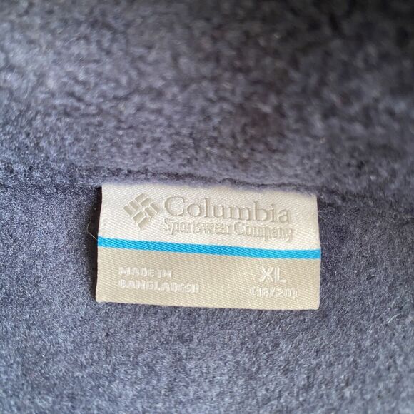 Columbia Fleece Jacket Youth Kids XL /18-20 Blue Full Zip Casual Outdoor Hiking - Picture 6 of 6